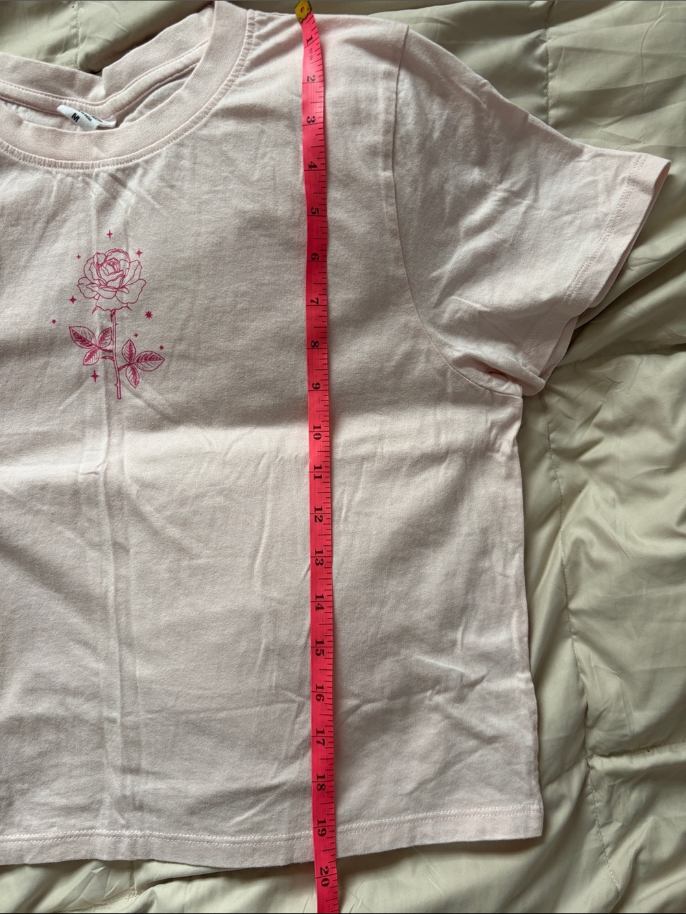 Women’s Pink Crop Top Graphic Tee Angel Number 333 Rose Sparkles Butterflies - Picture 7 of 9